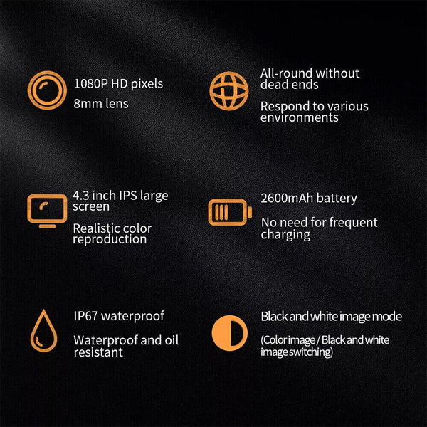 Lndustrial Borescope Lens 1080P 4.3