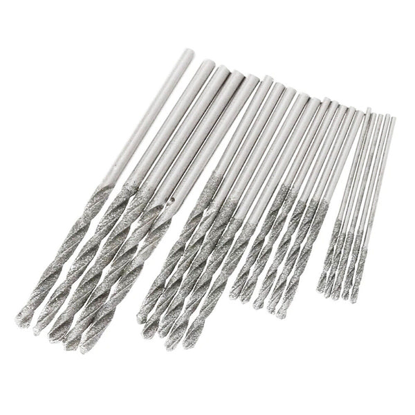 20pcs Diamond Drill Bit Set 4 Sizes 1mm 1.5mm 2mm 2.5mm Twist Tip Jewelry AU