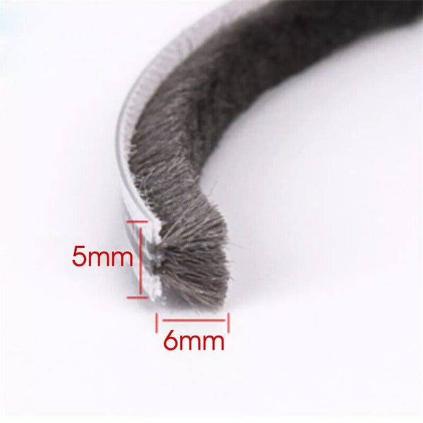 20M Hairy Seal Brush Pile Window Sliding Door Draught Excluder Weather Strip New