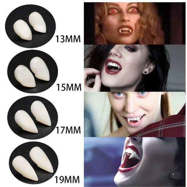 Vampire teeth - Halloween vampire fangs with adhesive, four fit sizes
