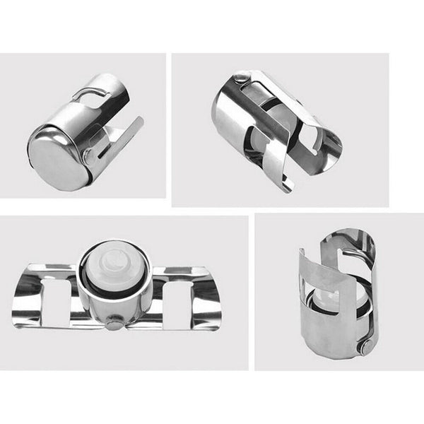 Reusable Bottle Wine E2 Sparkling Sealer Champagne Stopper Stainless Steel Plug