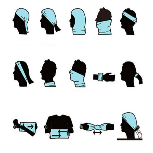 Bandana Face Mask Neck Tube Cycling Motorcycle Head Scarf Fishing Outdoor New AU