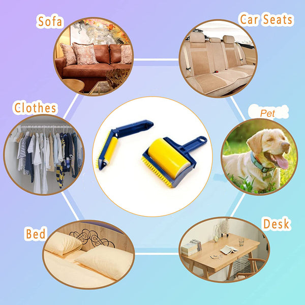 Handheld Stick It Roller Pet Hair Remover Reusable Washable Sticky Lint Roller