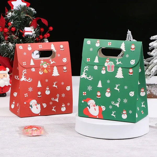 50PCS Christmas Candy Biscuit Packaging Box Small Gift Bag for Baking Hand Treat