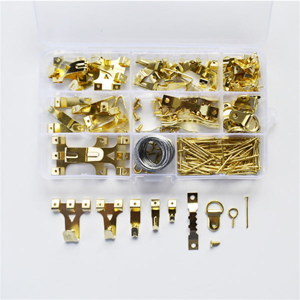 230 pcs Picture Hangers Hooks Heavy Duty Photo Frame Hanging Kit With Nails Home