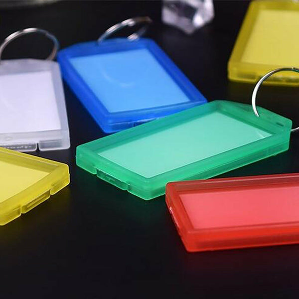 20pcs Key Tag with Key Ring Luggage Tag ID Label Travel Suitcase Identity Card