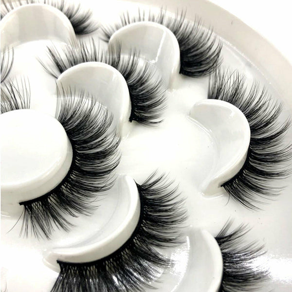 14 Pairs Long Soft False Eyelashes Natural Mink Fake Lashes Set 3D Mixed Layered