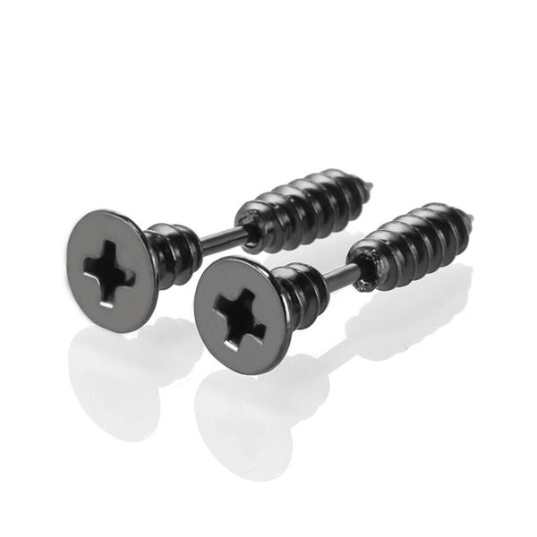 1PC Stainless Steel Women Punk Fashion Men Whole RX Screw Stud Earring Unisex