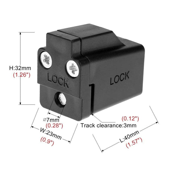 Sliding Window Locks Aluminum Alloy Child Safety Restrictor Lock with 2 Keys AU