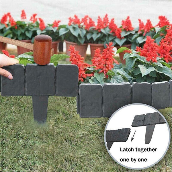 20PCS Plastic Garden Edging Lawn Yard Plant Flower Grass Fence Border Outdoor AU
