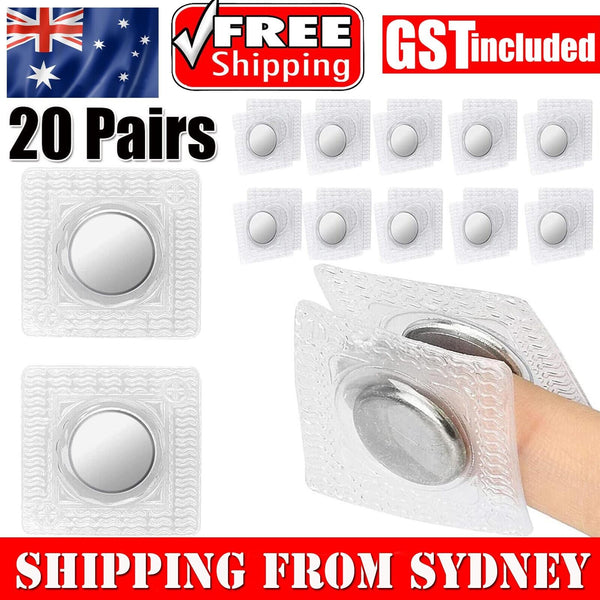 20Pairs Magnetic Snap Invisible Hidden Sew Magnet Fastener Handbag Clothing AUS