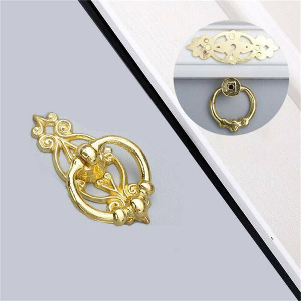 10PCS Vintage Handles Cabinet Drawer Cupboard Door Iron Knob Gold Pull New AUS