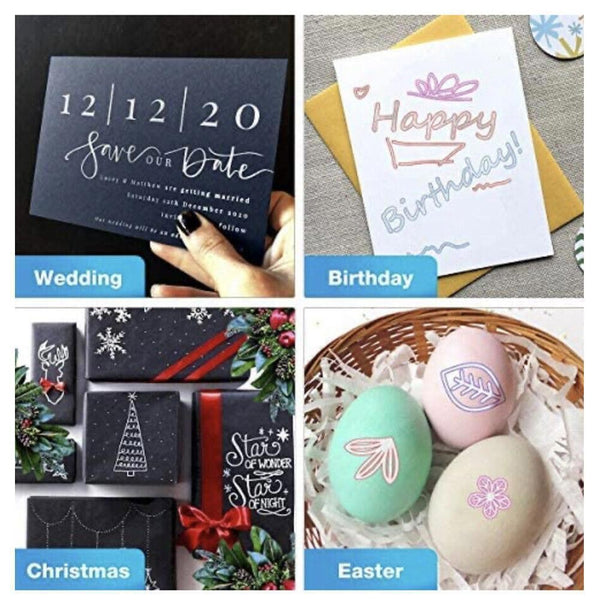 12/24/48PCS Graffiti Pen Xmas Gifts Metallic Outline Pens Coloring Lightstick