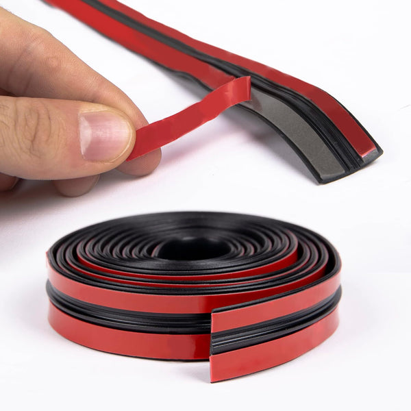 3 Pack 5M Car Window Trim Rubber Seal Strip – Self Adhesive Weatherstrip for Windshield and Door Sealing