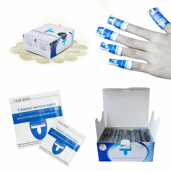 120X Disposable Gel Polish Remover UV Soak Off Acetone DIP SNS Nail Removal Wrap