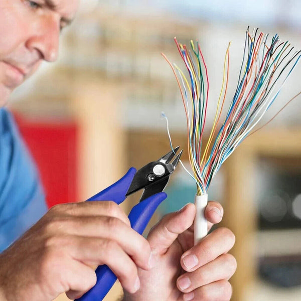 Flush Side Cutters Precision Shear Wire Snips Diagonal Pliers Mini Cable Cutters