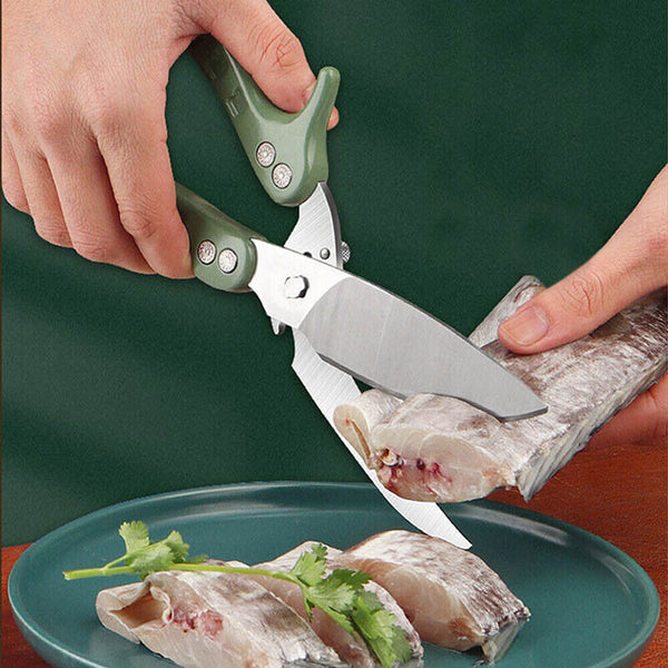 Monster Heavy Duty Kitchen Scissors Meat Fish Chicken Bone Shears Beer Opener