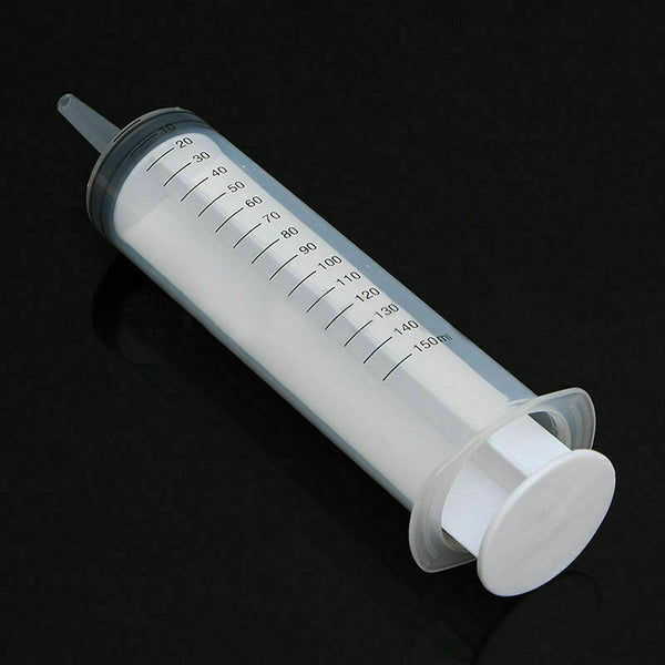 2x 150ml Plastic Syringes Measuring Hydroponics Nutrient Slip Tip Disposable AU