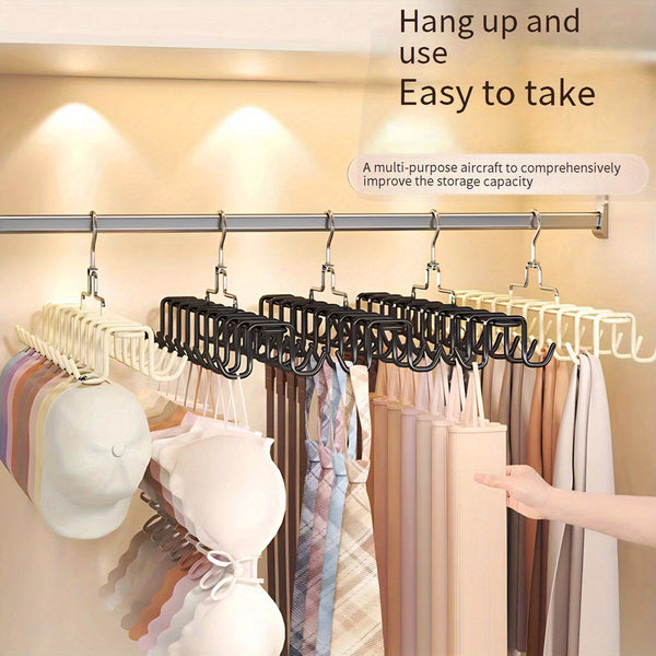20-Hook Metal Closet Organizer Hanger | Space-Saving Camisole Bra Scarf Holder