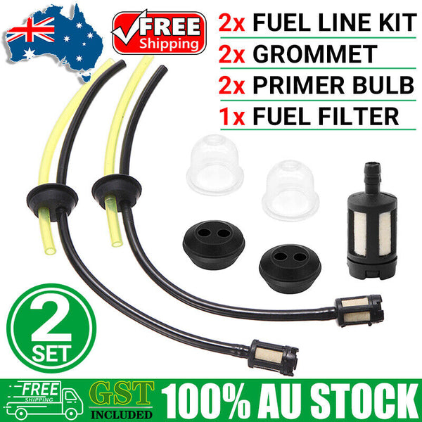 2 Set Whipper Snipper Line Trimmer Cutter Fuel Line Filter Hose Pipe Tank Kit AU