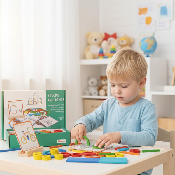 Montessori Wooden Sticks Puzzle Wooden Game Toys Toy for Children Xmas Gifts