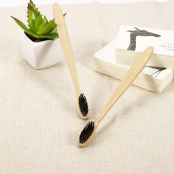 Bamboo Toothbrushes (10pc) – Eco Soft-Bristle Oral Care Set