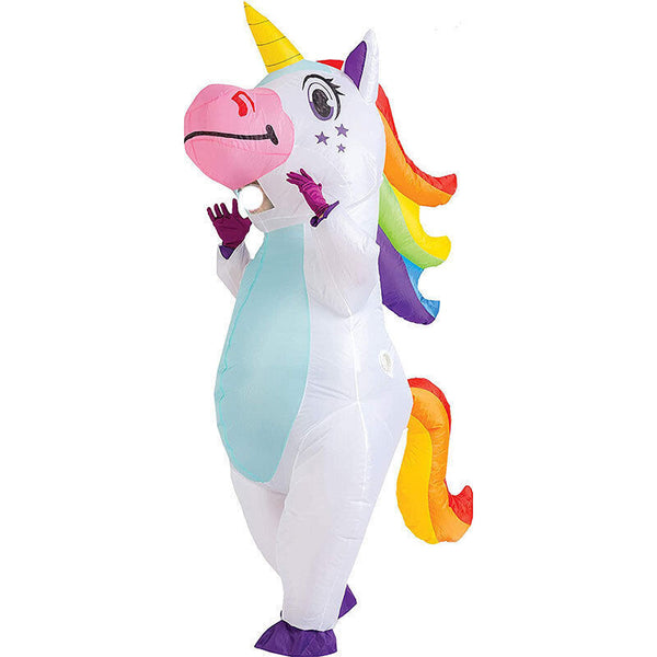 Adult Inflatable Unicorn Costume Christmas Party Cosplay Blow up Fancy Dress