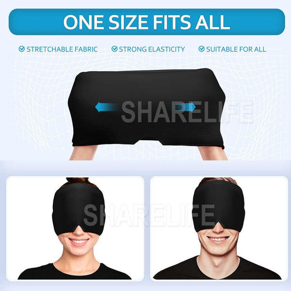 Migraine Relief Hat Cold Therapy Headache Pain Relief Cap Reusable Ice Pack