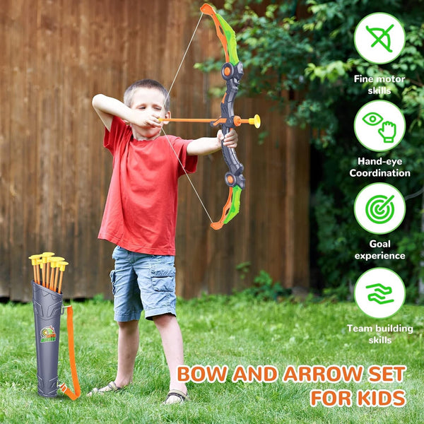 Bow and Arrow Toys LED Light Up Archery, Toy Christmas Gift Boy Girl Birthday