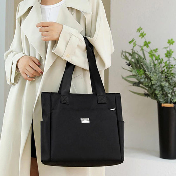 2pcs Waterproof Nylon Shoulder Bag | Multi-Pocket Travel Tote Laptop Work Handbag