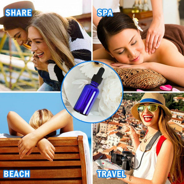 5-30PCS Blue Glass Liquid Dropper Reagent Eye Pipette Essential Oils Bottle AUS