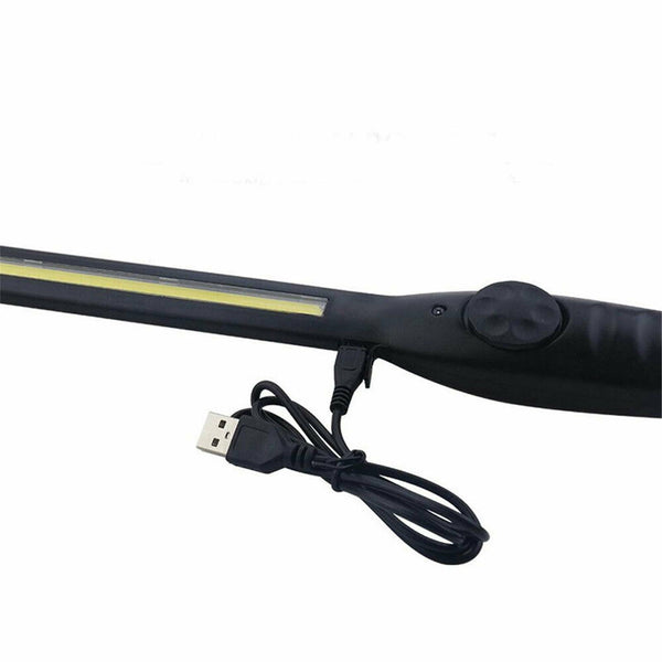 LED COB Work Light Inspection Magnetic Flashlight Strip Rechargeable USB Torch