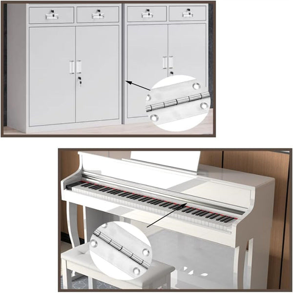 3PCS PIANO HINGE STAINLESS STEEL CABINET BOAT 600 X 25 X 1mm CONTINUOUS HINGES