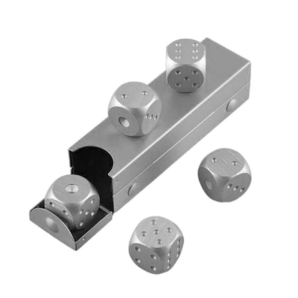 5pcs Aluminum Dice Set Send Box Metal Gifts Portable Six Sided Dice Game Dice AU