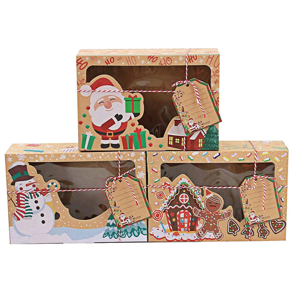 Christmas Cookie Candy Boxes Baking Gift Box Holiday Christmas Treat Box