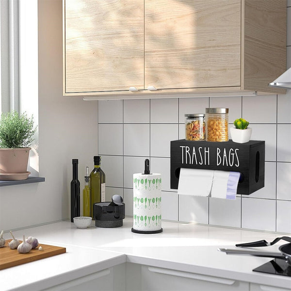 Trash Bag Dispenser Wall Mounted Trash Bag Organizer Portable Plastic Bags AUS