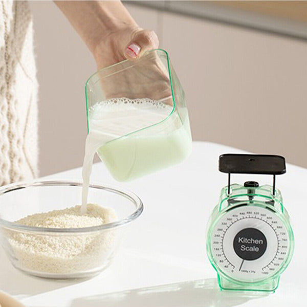 1kg Food Baking Mechanical Kitchen Dial Cook Bake Tool Scale Compact Bowl