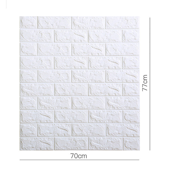 20PCS 3D Wallpaper Wall Panels Self Adhesive Brick Waterproof Stickers 70*77CM