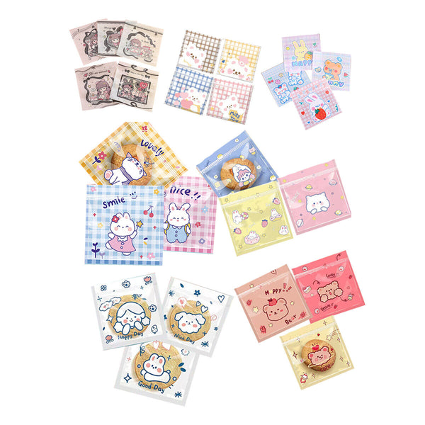 100pcs cartoon ziplock bags for snacks candy cookies food safe plastic bags AU
