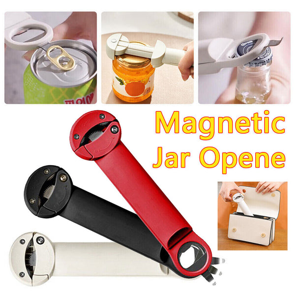 Multifunctional Magnetic Jar Adjustable Bottle Lid Beer Gripper Can Opener
