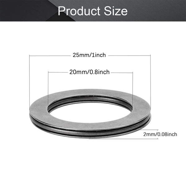 2/4/6/8Pcs Thrust Needle Roller Bearings 20x25x2mm with Washers Bearing Roller