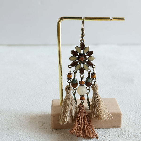 Chic Bohemian Dreamcatcher Tassel Earrings Geometric Design Women's Jewelry AU
