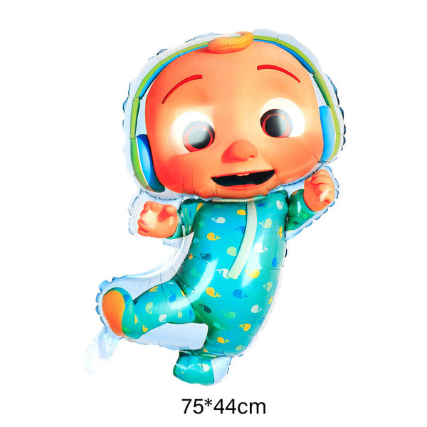 Cocomelon Tableware Party Supplies Kids Birthday Banner Topper Balloon Plate