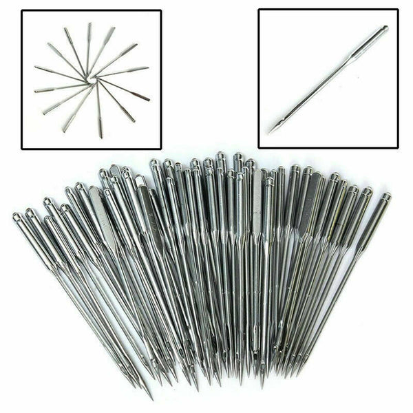 100PCS Domestic Sewing Machine Needles Assorted Craft For Singer Brother AU NEW