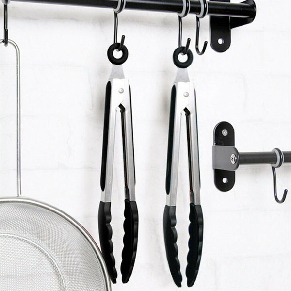 4pcs Silicone Kitchen Tongs | BPA Free Stainless Steel Non-Stick Cooking Tongs