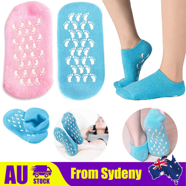 1Pair Moisturising Spa Gel Socks Cracked Foot Hard Dry Skin Care Protector AU