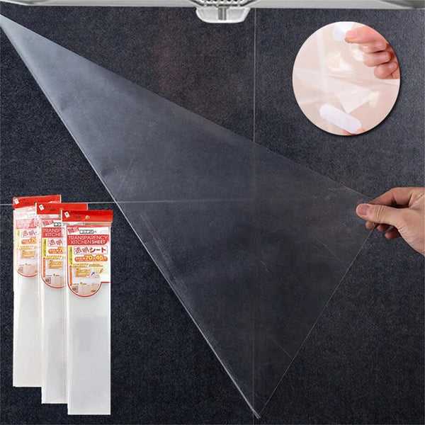 Kitchen Tile Clear Sticker Self-adhesive Oil-proof Waterproof Cabinet Wall Decor