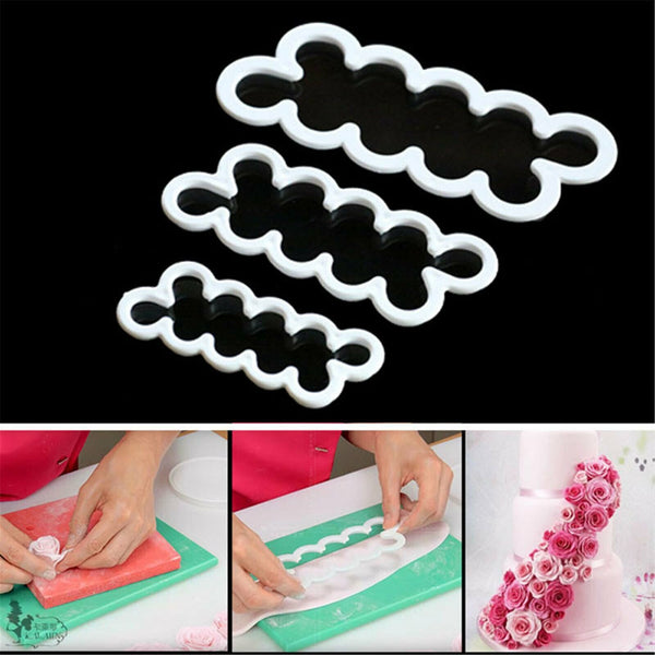 6PCS Cake Rose Sugar Mould Baking Flower Cutter Decorating Tool Fondant Mold AUS