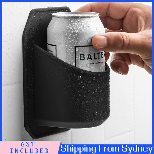 2PCS Silicone Shower Beer Holder Wall-mounted Beverage Can Rack With Grip Drink