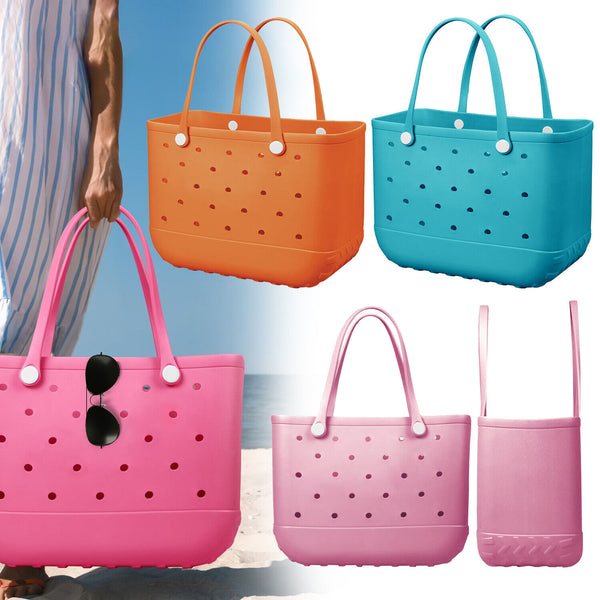 EVA Beach Bag Rubber Tote Bag Beach Storage Handbag Waterproof Travel Bag AU